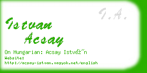 istvan acsay business card